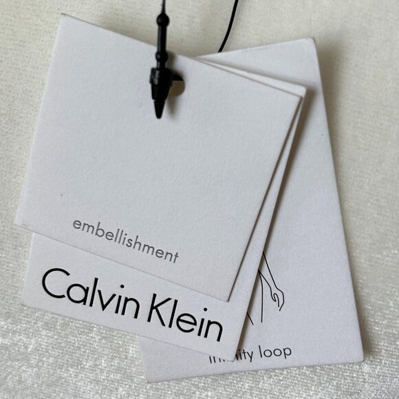 Calvin Klein White Gold Sequin Infinity Loop Scarf NWT One Size - Picture 5 of 7